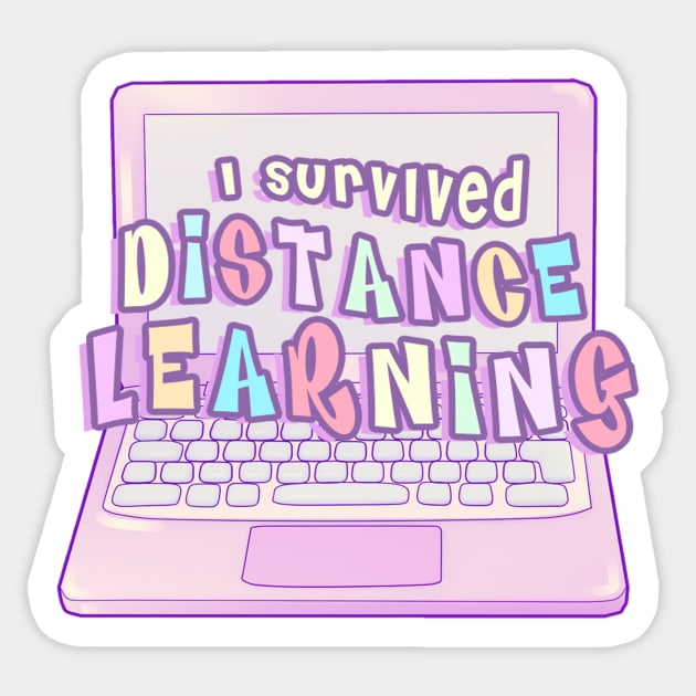 I Survived Distance Learning Sticker by VelvepeachShop